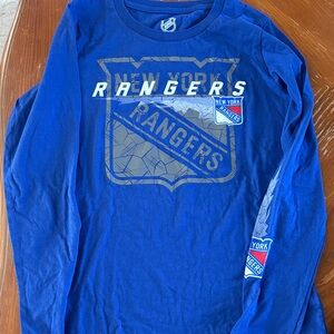 NHL New York Rangers Royal Blue Long Sleeve Tee